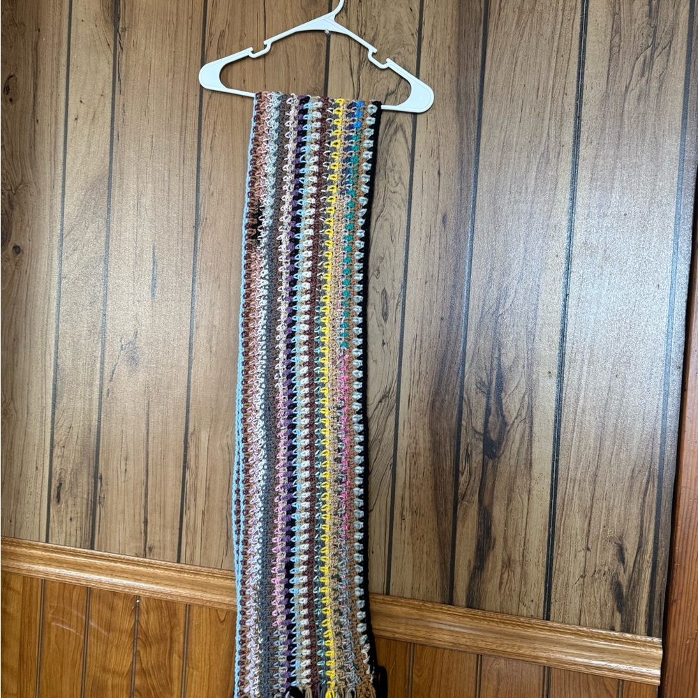 Hand Crafted Multicolor Crochet Scarf